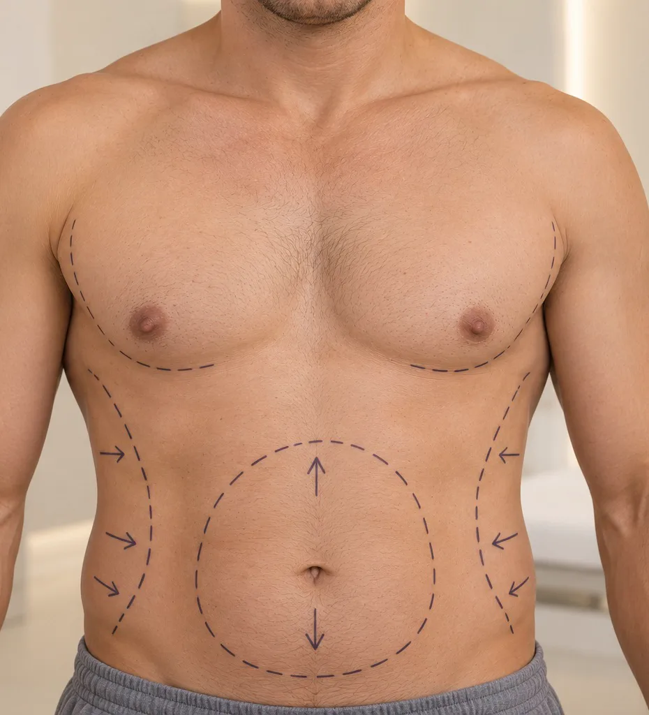 Fettabsaugung und Liposculpting für Männer
